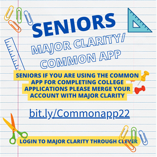 Seniors major clarity/common app merge
